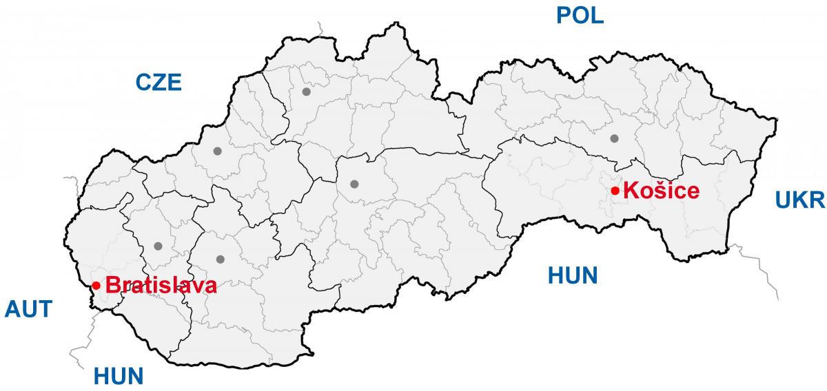 mapa kosice Eslovakia