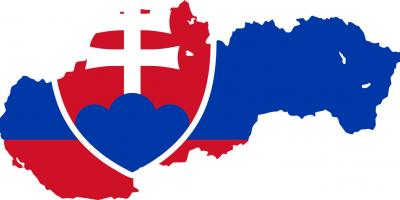 Mapa Eslovakia bandera