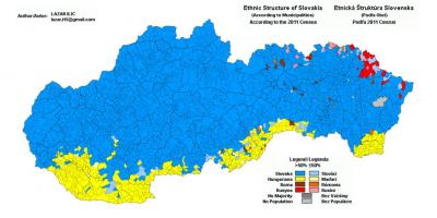 Mapa Eslovakia etnikoa