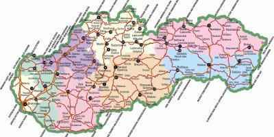 Eslovakia turismo-erakargarri mapa